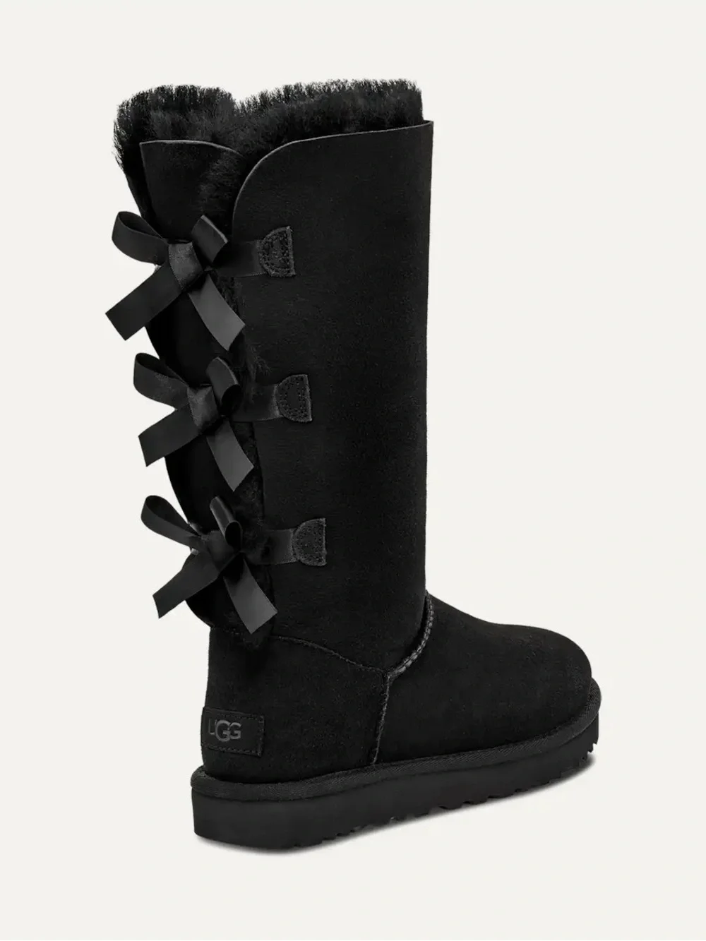UGG Bailey bow tall II- black- size 9